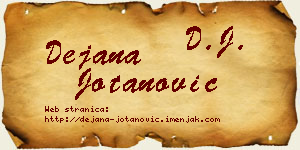 Dejana Jotanović vizit kartica